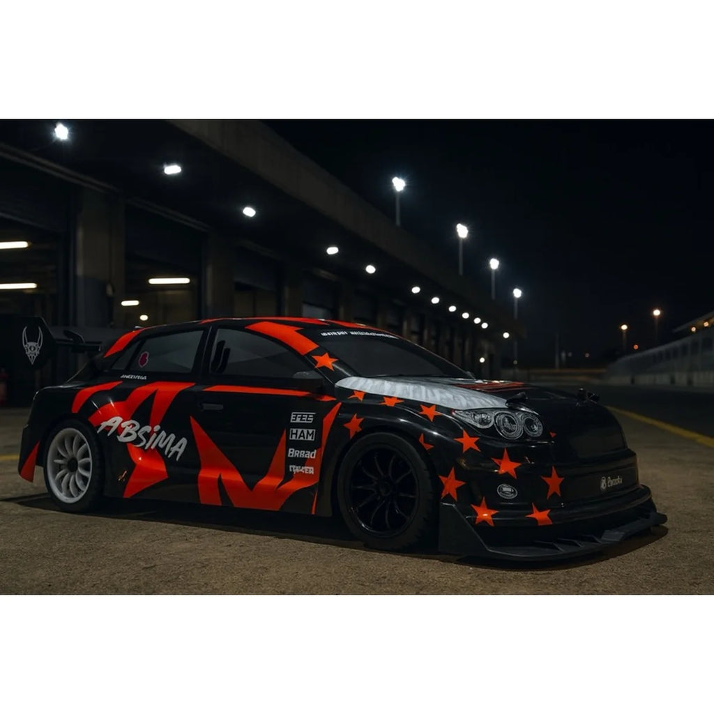 Absima Aero-X On-road brushed 4WD + NiMH 2000mAh 12230-Set im Maßstab 1:10 Onroad RTR – Seitenansicht