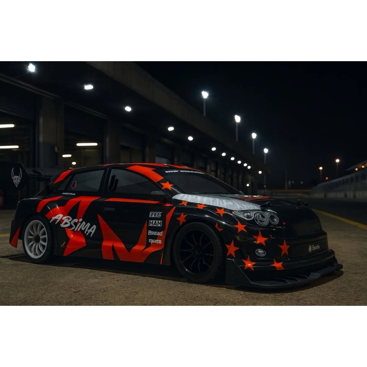 Absima Aero-X On-road brushed 4WD + NiMH 2000mAh 12230-Set im Maßstab 1:10 Onroad RTR – Seitenansicht