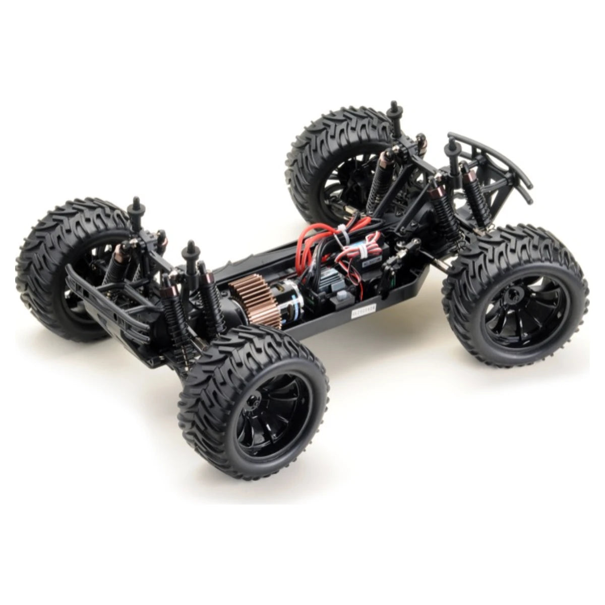 Absima AMT3.4-V2 Monster Truck 4WD 12224V2 im Maßstab 1:10 Monster Truck RTR – Detailansicht Chassis mit Antrieb