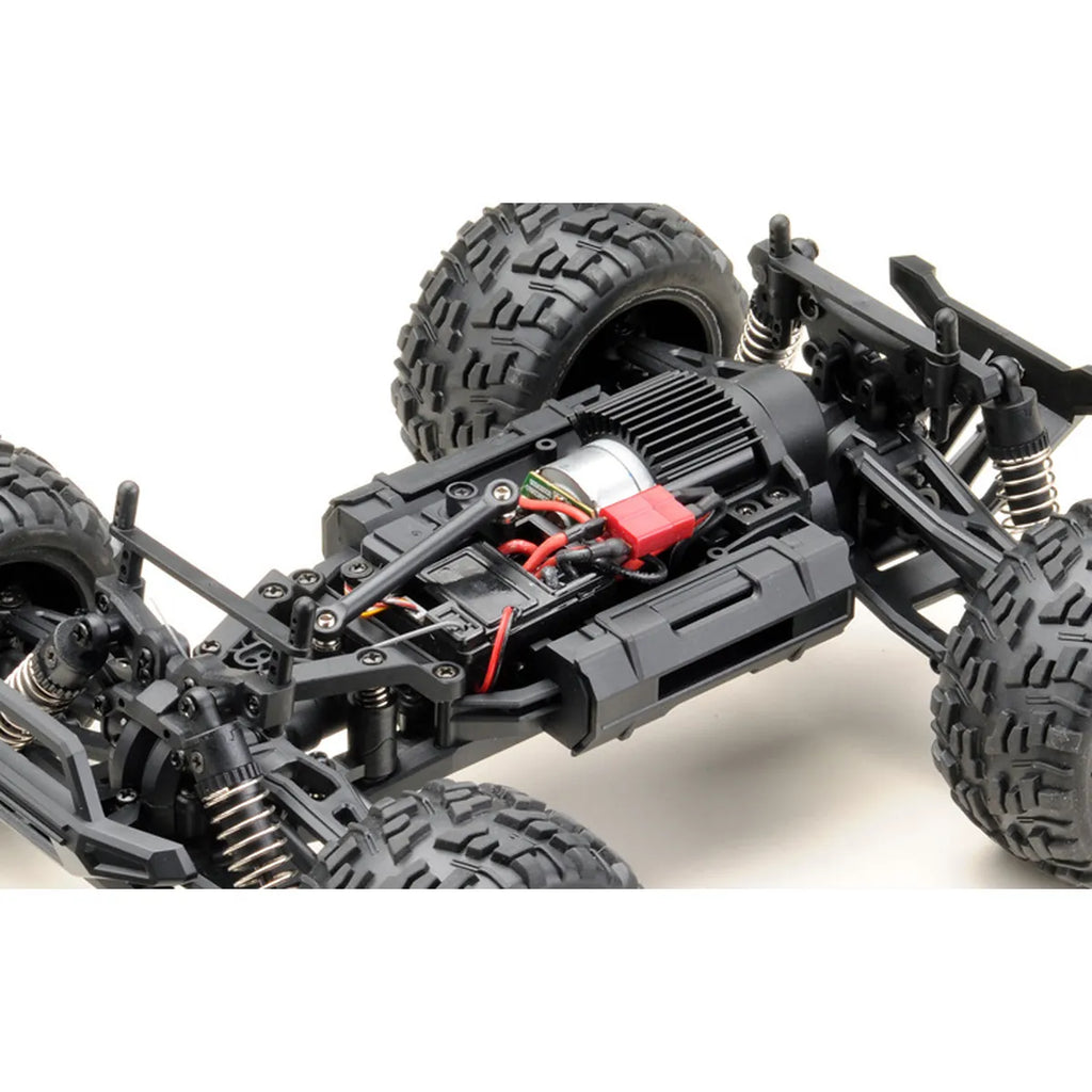 Absima Charger Sand Buggy 4WD 14003 im Maßstab 1:14 Buggy RTR – Detailansicht Chassis mit Motor und Elektronik