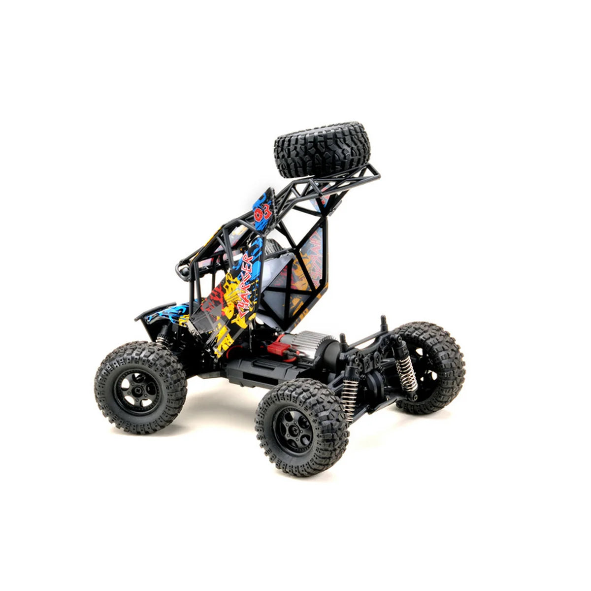 Absima Charger Sand Buggy 4WD 14003 im Maßstab 1:14 Buggy RTR – Detailansicht mit hochgestelltem Überrollkäfig