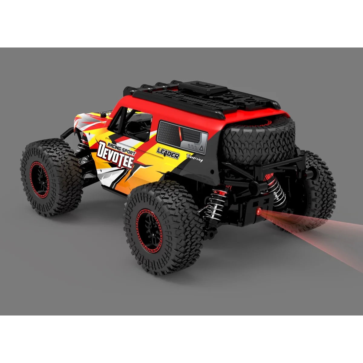 Absima Desert Runner 4WD Rot 10032 im Maßstab 1:20 Buggy RTR – Rückansicht mit großen Reifen und rotem Chassis