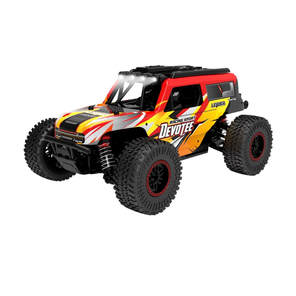 Absima Desert Runner 4WD Rot 10032 im Maßstab 1:20 Buggy RTR – Seitenansicht mit großen Offroad-Reifen und Stoßdämpfern