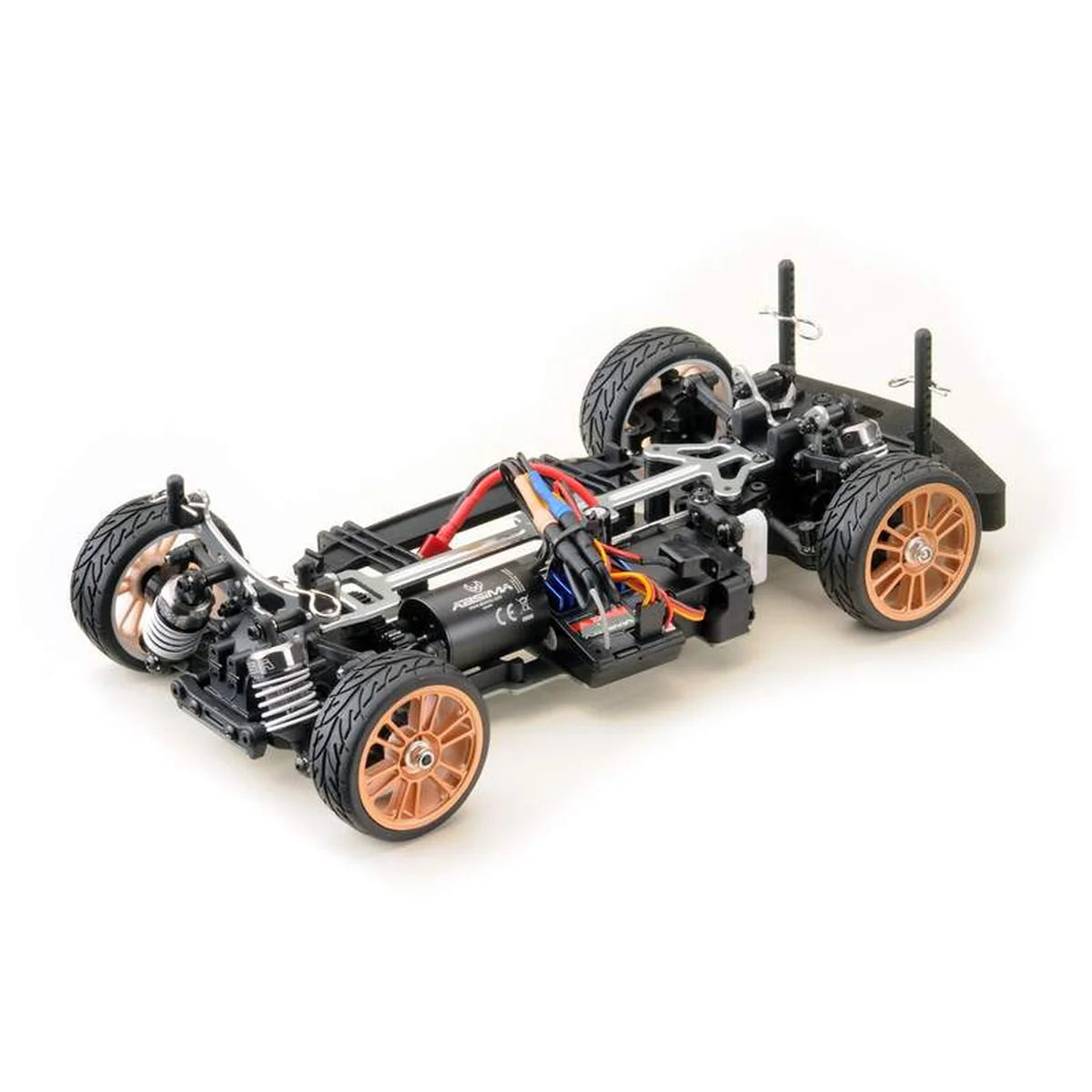 Absima Fun Maker Tourenwagen BL Neon Genesis 16011 im Maßstab 1:16 Onroad RTR – Draufsicht Chassis ohne Karosserie