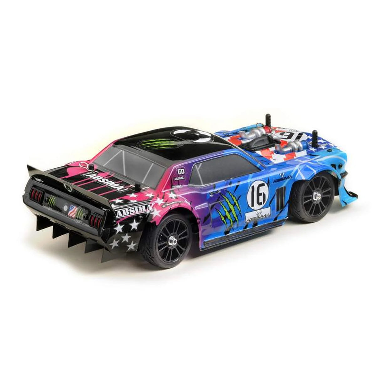 Absima Fun Maker Tourenwagen BL Neon Genesis 16011 im Maßstab 1:16 Onroad RTR – Rückansicht