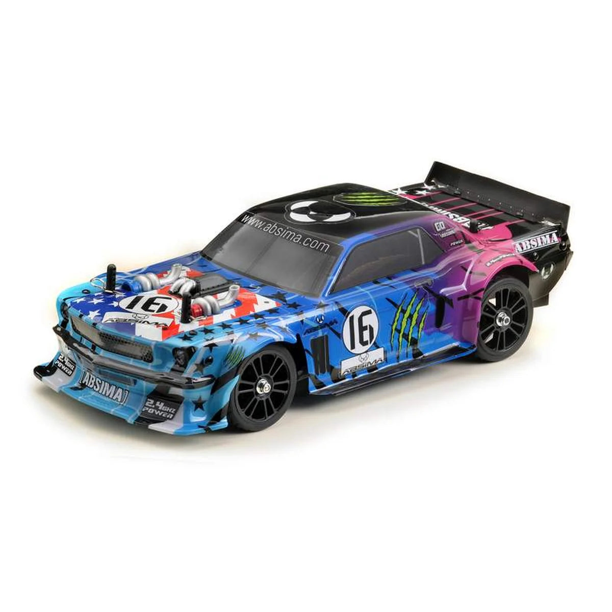 Absima Fun Maker Tourenwagen BL Neon Genesis 16011 im Maßstab 1:16 Onroad RTR – Seitenansicht