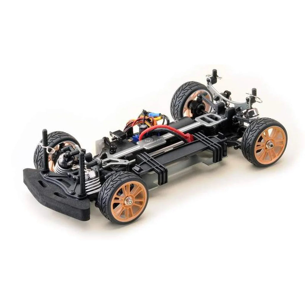 Absima Fun Maker Tourenwagen BL Stars'n Grau 16010 im Maßstab 1:16 Onroad RTR – Draufsicht Chassis ohne Karosserie