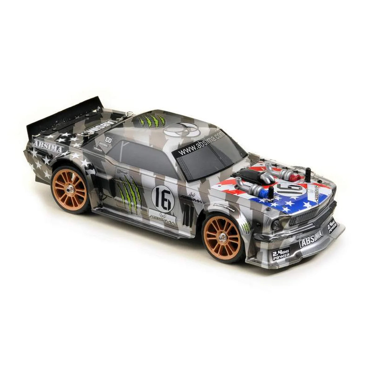Absima Fun Maker Tourenwagen BL Stars'n Grau 16010 im Maßstab 1:16 Onroad RTR – Seitenansicht