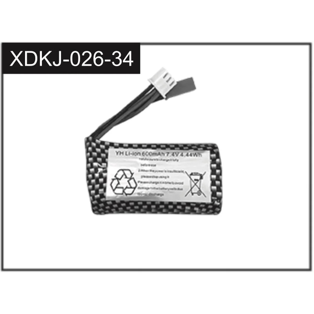Absima 7,4V Li-Ion Akku 600mAh J-026-34