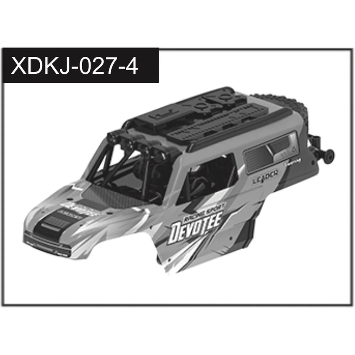 Absima Car Body (Devotee) Rot J-027-4 red