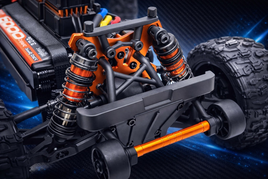 Absima MINI AMT BL/3S Monster Truck 1:16 RTR Blau 16031 – Chassis im Detail