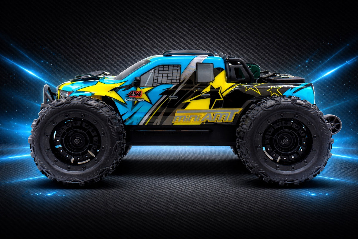 Absima MINI AMT BL/3S Monster Truck 1:16 RTR Blau 16031 – Seitenansicht