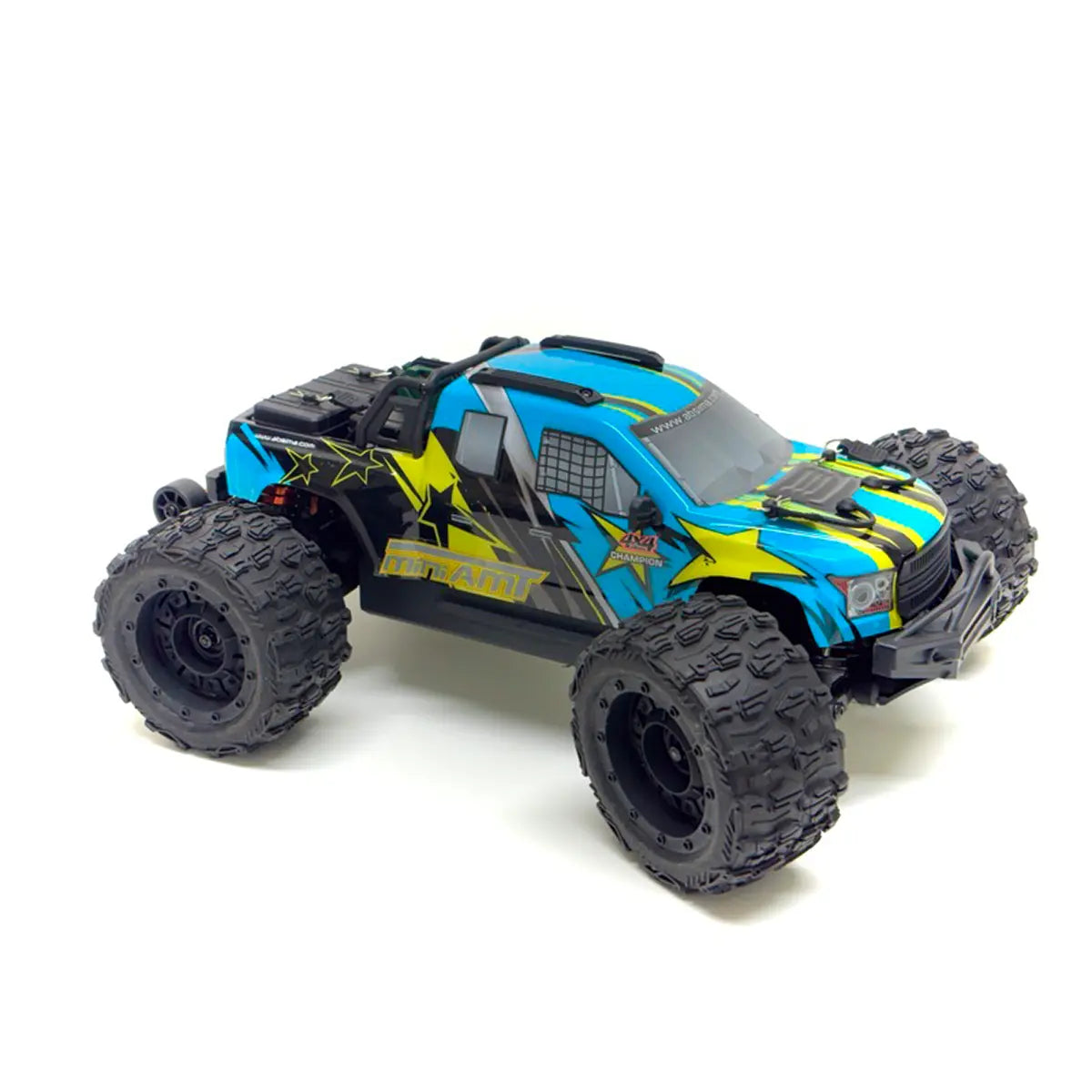Absima MINI AMT BL/3S Monster Truck 1:16 RTR Blau 16031 – Schrägansicht vorne