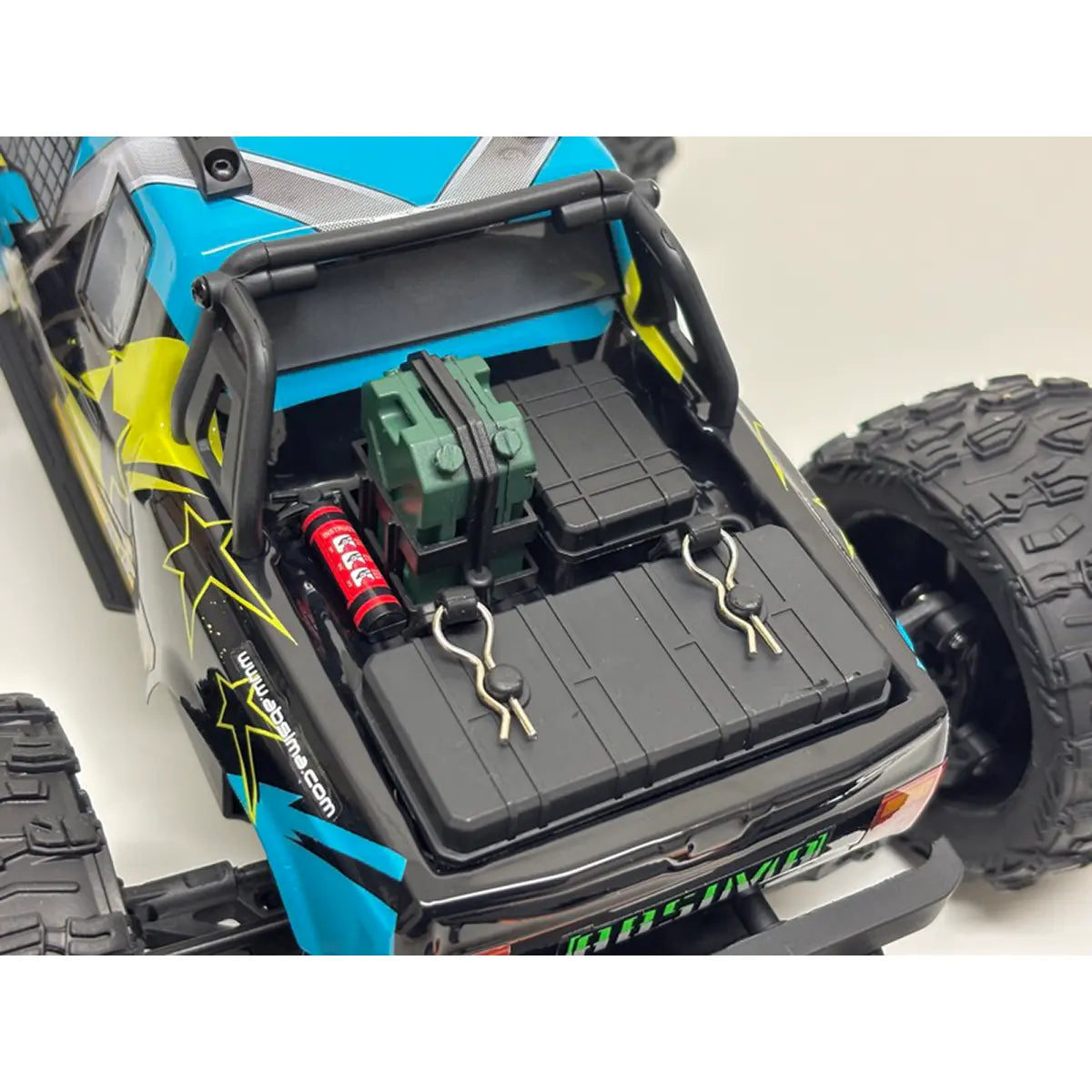 Absima MINI AMT BL/3S Monster Truck 1:16 RTR Blau 16031 – Heckansicht von oben