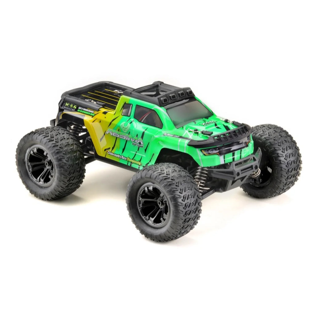 Absima Monster Truck Mini AMT 4WD Gelb/Grün 16008 im Maßstab 1:16 Monster Truck RTR – Seitenansicht