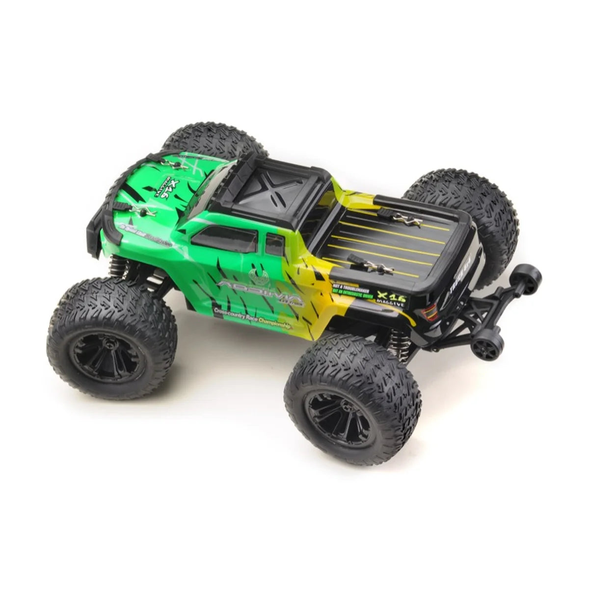 Absima Monster Truck Mini AMT 4WD Gelb/Grün 16008 im Maßstab 1:16 Monster Truck RTR – Seitenansicht