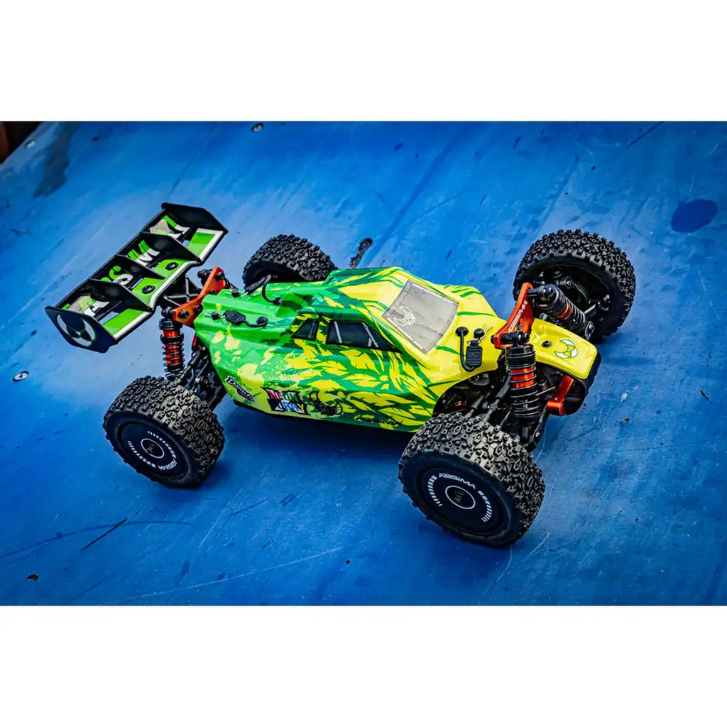 Absima Neon Furry 3S brushless Buggy 1:12 4WD RTR Grün 12121 – Schrägansicht hinten von oben