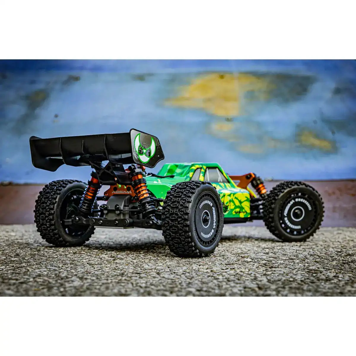 Absima Neon Furry 3S brushless Buggy 1:12 4WD RTR Grün 12121 – Seitenansicht im Freien