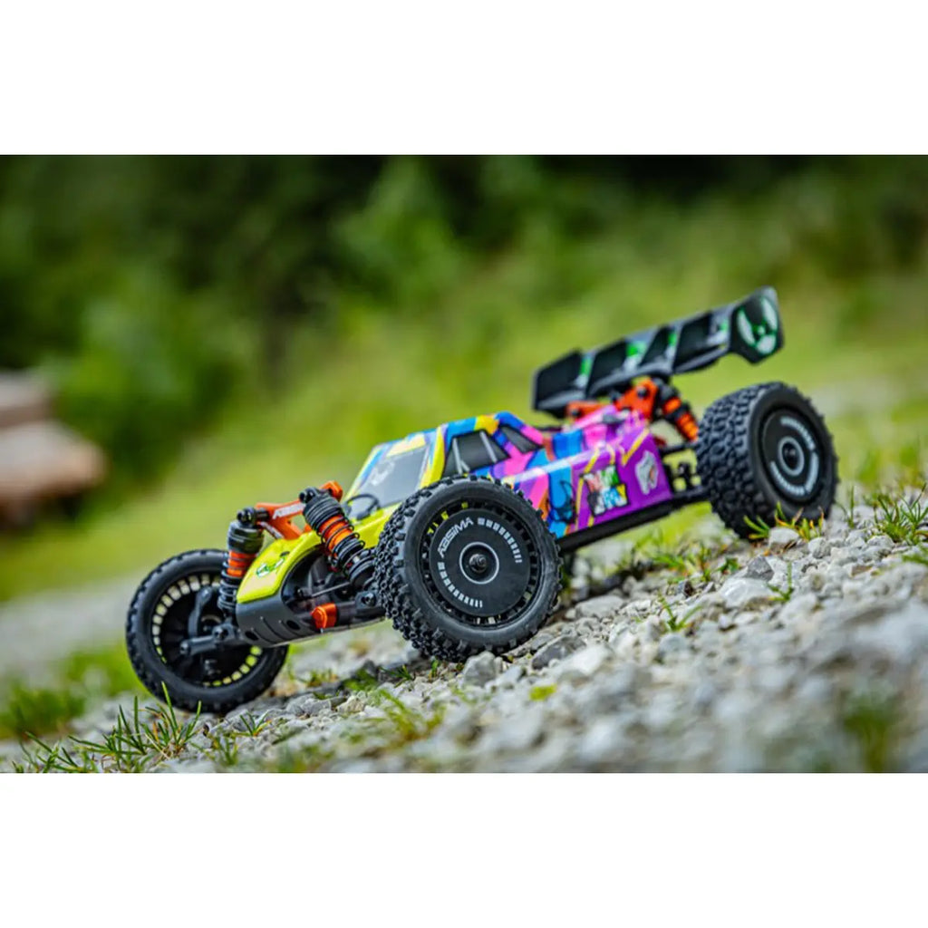 Absima Neon Furry 3S brushless Buggy 1:12 4WD RTR Lila 12120 – Seitenansicht im Freien