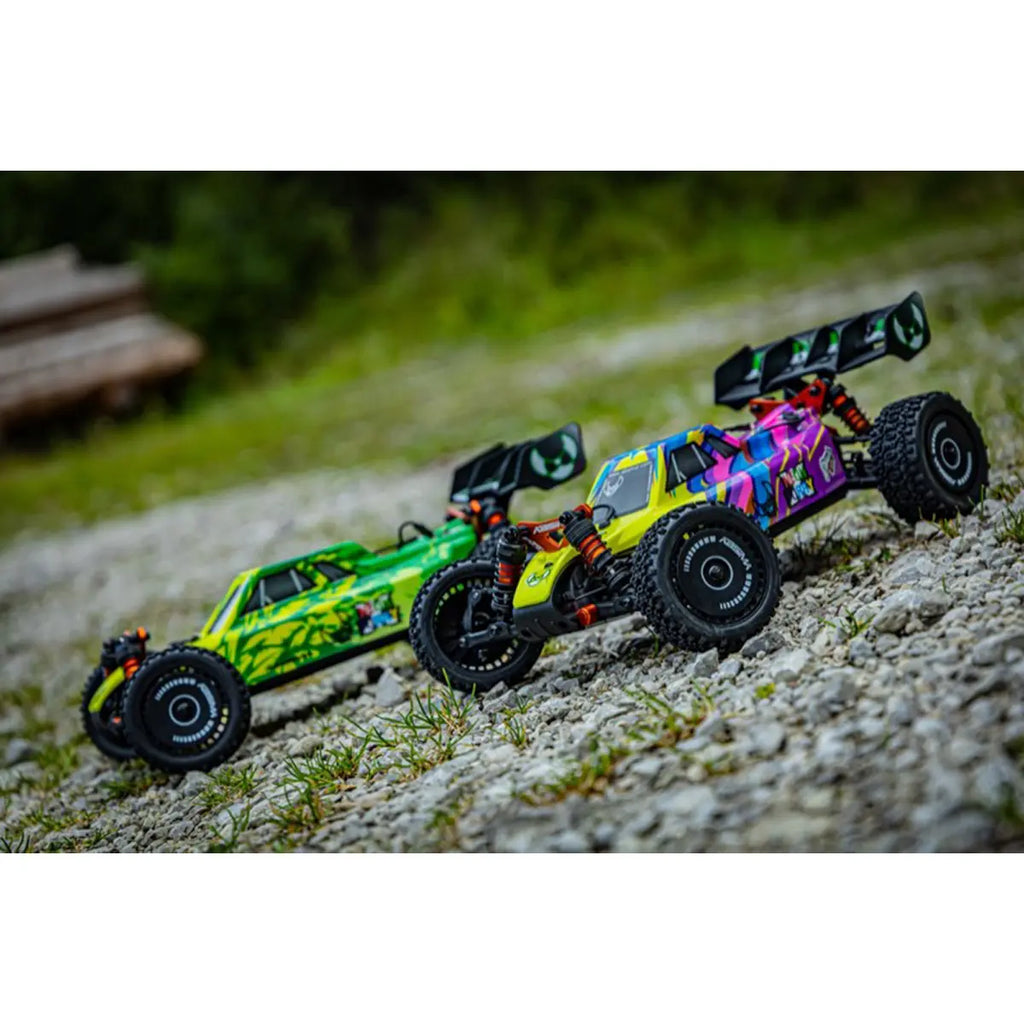 Absima Neon Furry 3S brushless Buggy 1:12 4WD RTR Lila 12120 – zusammen mit Grün im Freien