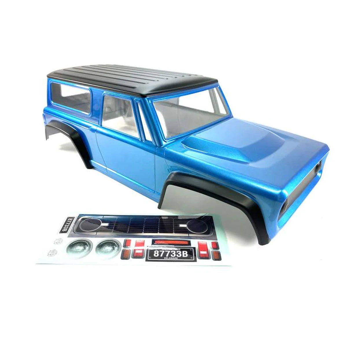 Absima PC Crawler Karosserie "Bronco Style" Met.-Blau (313mm) 2410080 im Maßstab 1:10 Crawler