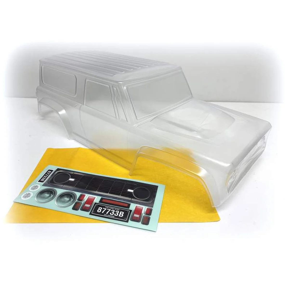 Absima PC Crawler Karosserie "Bronco Style" transparent/unlackiert (313mm) 2410091 im Maßstab 1:10 Crawler – Lieferumfang und Zubehör