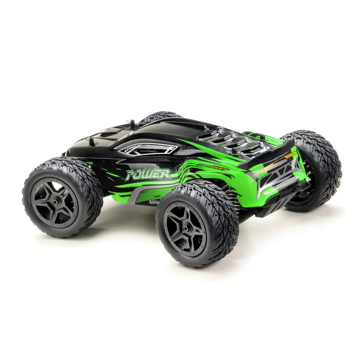 Absima Power Truggy 4WD Schwarz/Grün 14002 im Maßstab 1:14 Truggy RTR – Rückansicht
