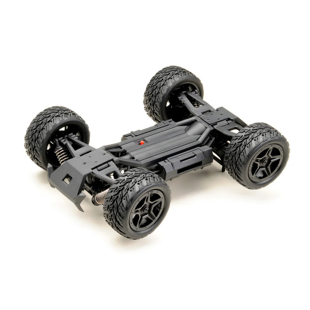 Absima Power Truggy 4WD Schwarz/Rot 14001 im Maßstab 1:14 Truggy RTR – Unteransicht Chassis ohne Karosserie