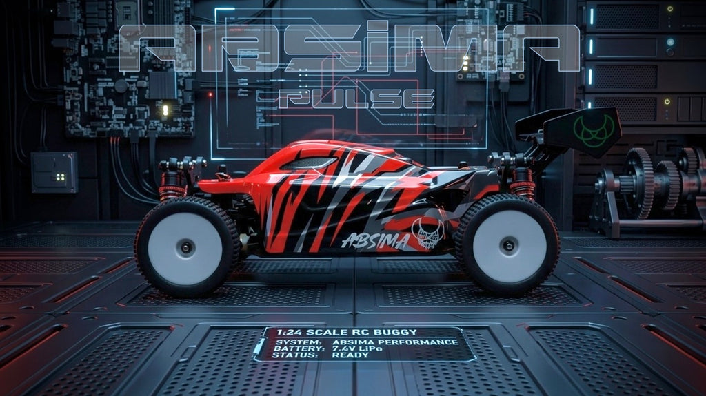 Absima Pulse 4WD Buggy 1:24 RTR mit Gyro Rot 10016 – Studioaufnahme