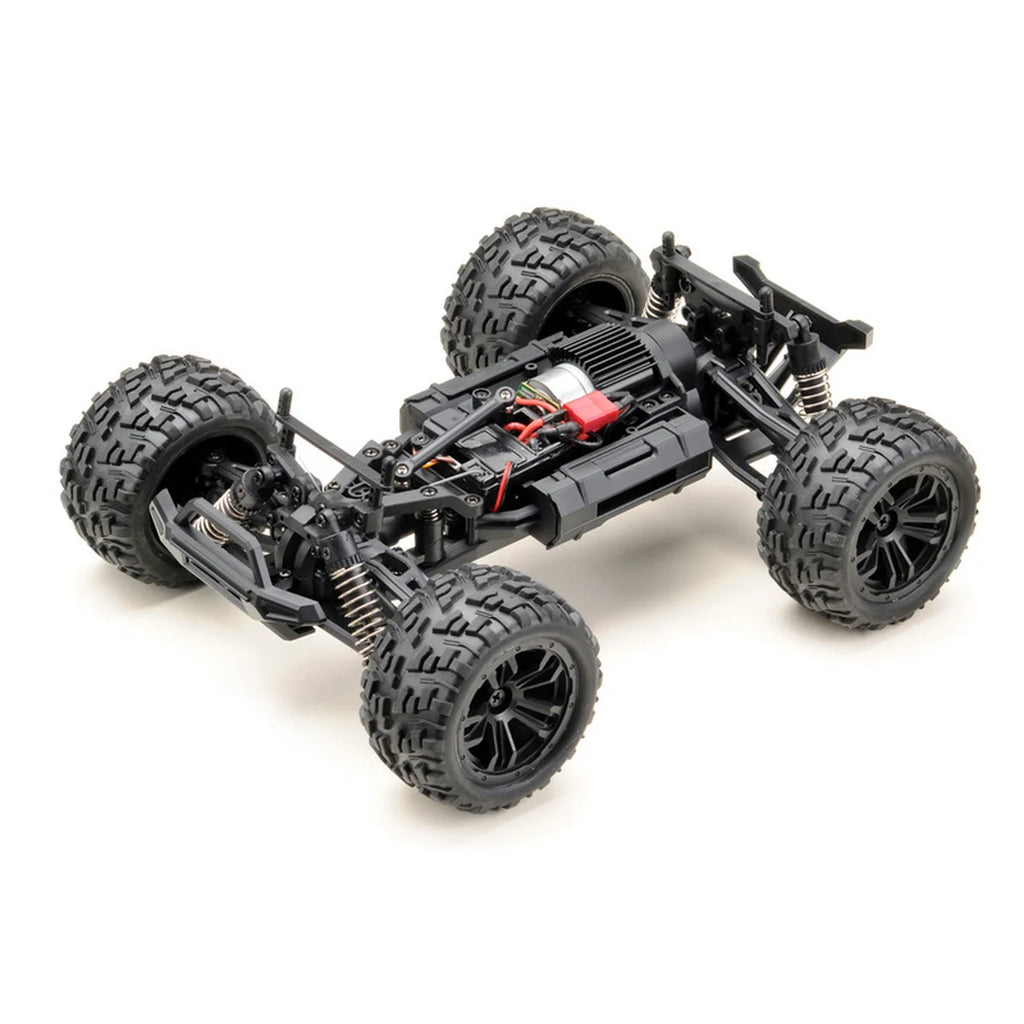 Absima Racing Monster Truck 4WD Schwarz/Blau 14004 im Maßstab 1:14 Monster Truck RTR – Draufsicht Chassis ohne Karosserie
