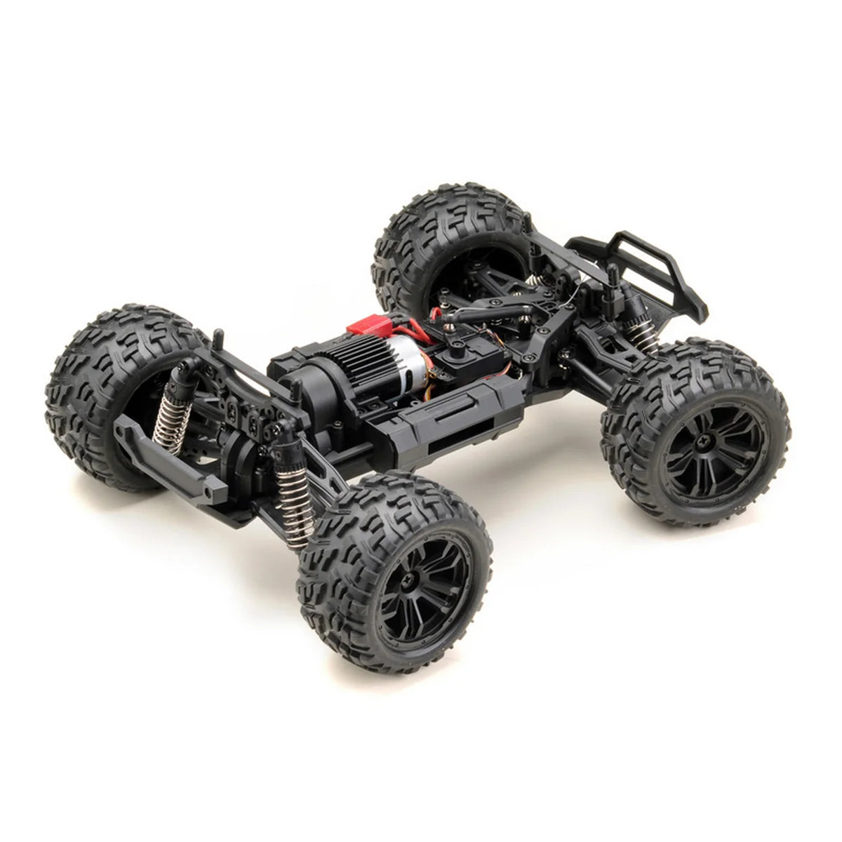 Absima Racing Monster Truck 4WD Schwarz/Rot 14005 im Maßstab 1:14 Monster Truck RTR – Draufsicht Chassis ohne Karosserie