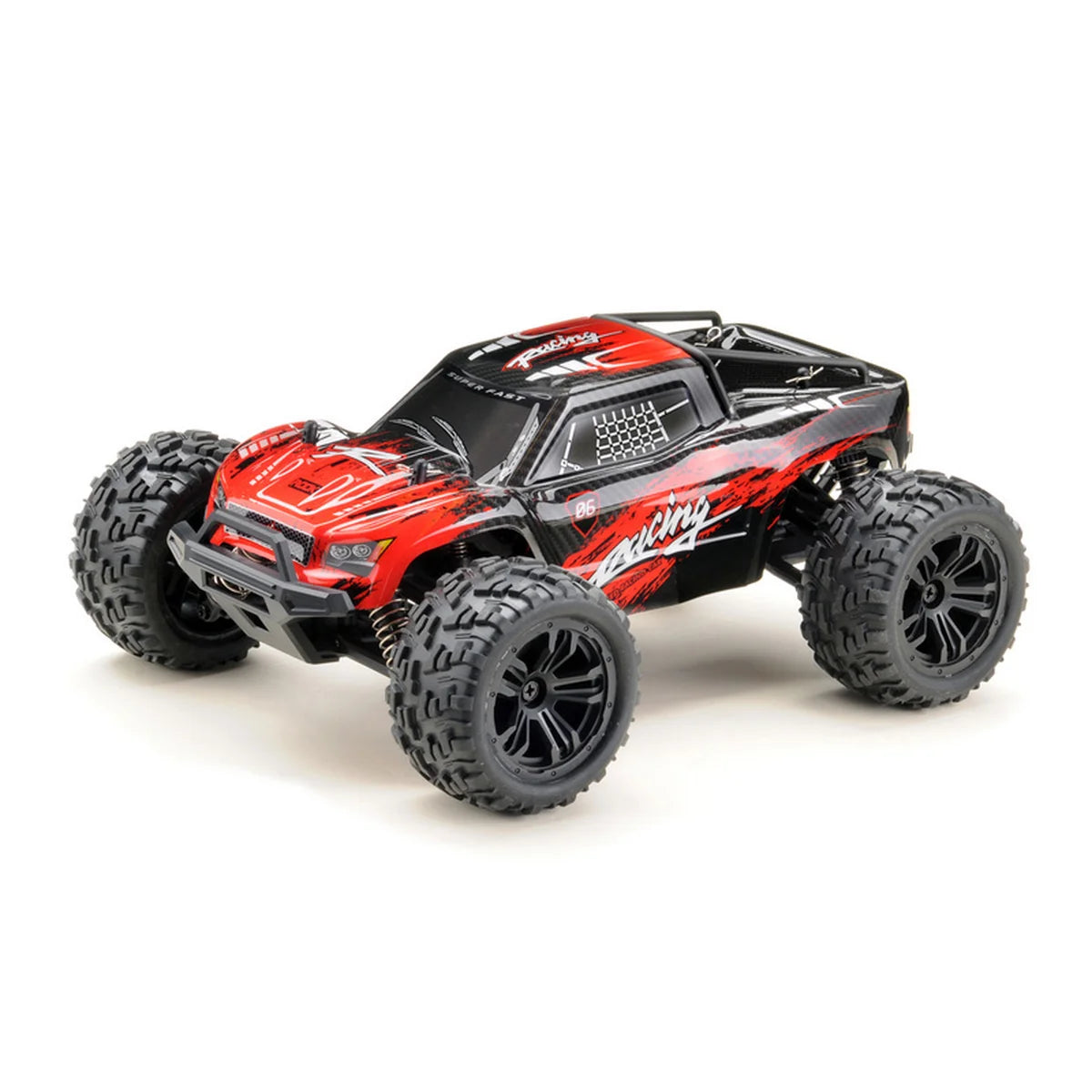 Absima Racing Monster Truck 4WD Schwarz/Rot 14005 im Maßstab 1:14 Monster Truck RTR – Seitenansicht
