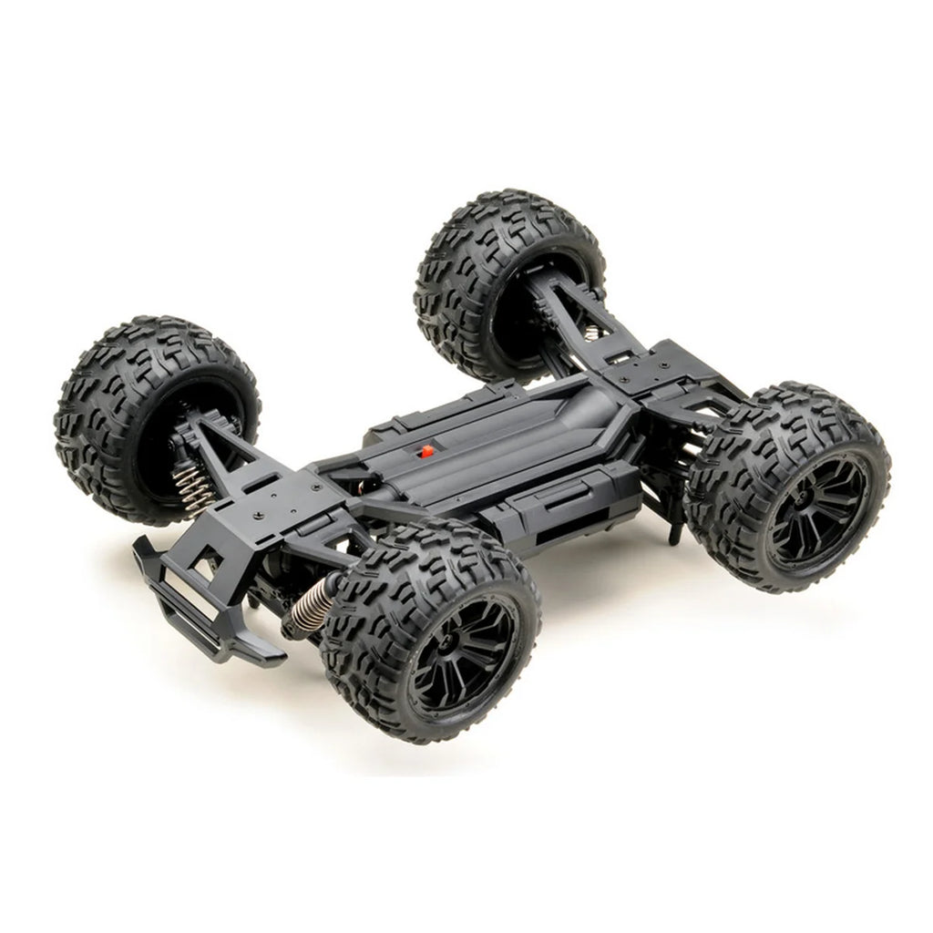 Absima Racing Monster Truck 4WD Schwarz/Rot 14005 im Maßstab 1:14 Monster Truck RTR – Unteransicht Chassis ohne Karosserie