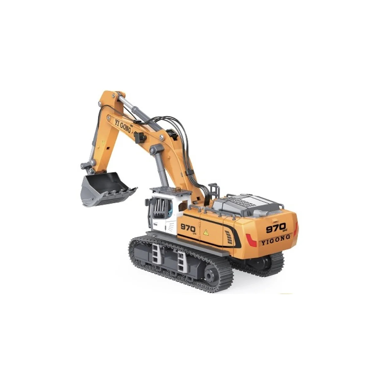 Absima Yigong RC Bagger 1:50 Die-Cast RTR Version 1 Gelb/Weiß 80001 – Seitenansicht