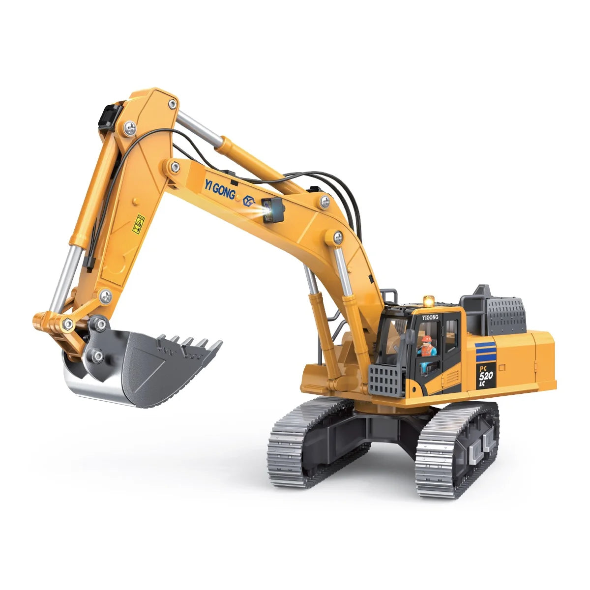 Absima Yigong RC Bagger 1:50 Die-Cast RTR Version 2 Gelb 80002 – Seitenansicht