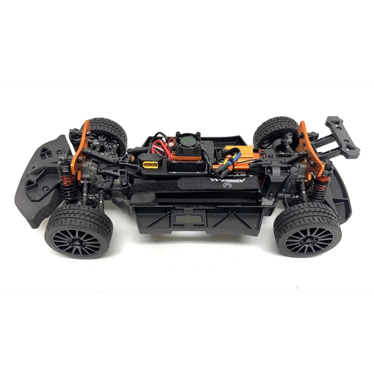 Absima Speed Demon Rally Fahrzeug BL/3S 4WD Rot 12122 im Maßstab 1:12 Rally RTR – Detailansicht Chassis ohne Karosserie