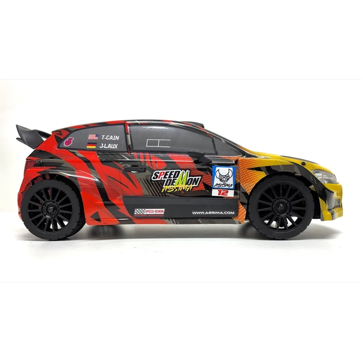 Absima Speed Demon Rally Fahrzeug BL/3S 4WD Rot 12122 im Maßstab 1:12 Rally RTR – Seitenansicht