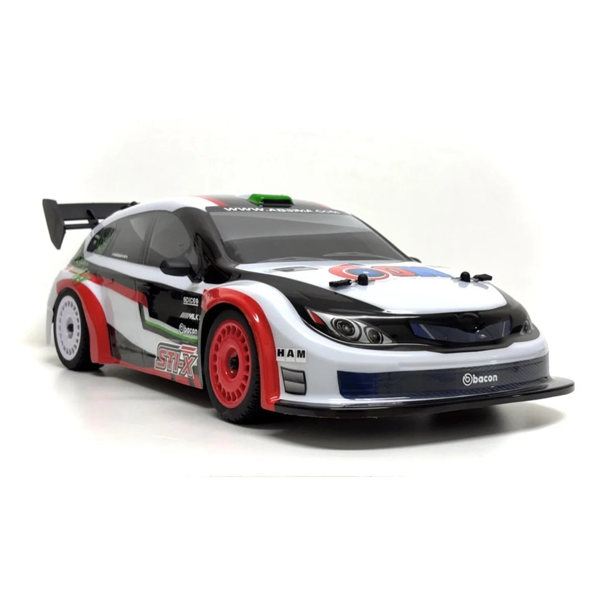 Absima STi-X Rally brushed 4WD + NiMH 2000mAh 12233-Set im Maßstab 1:10 Rally RTR – Seitenansicht