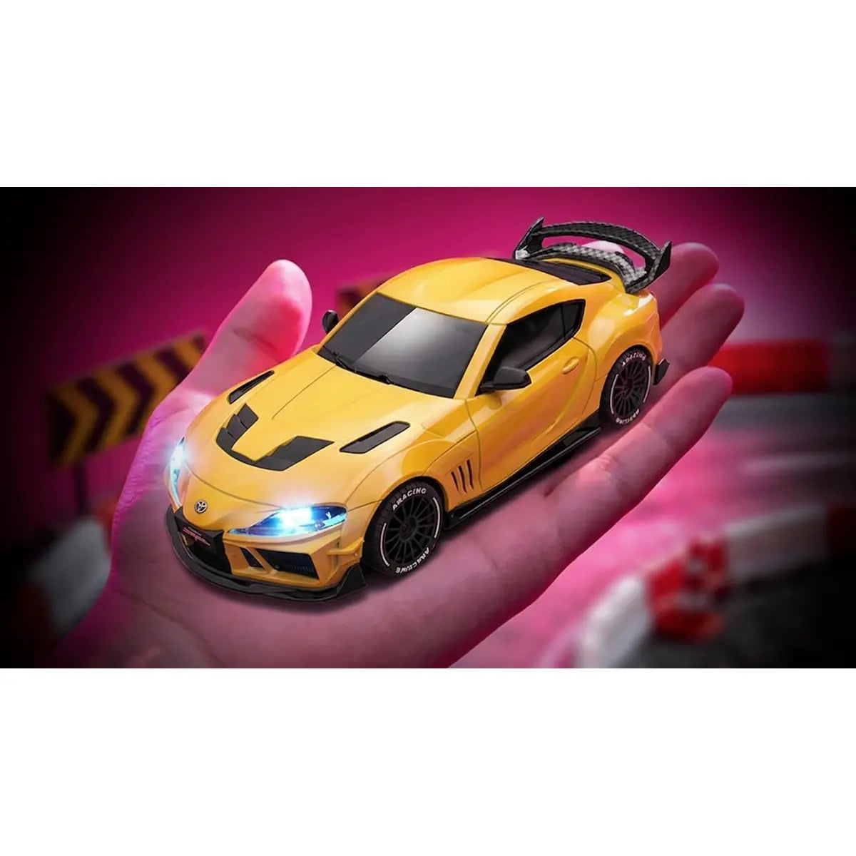 Absima Supra Drift/Race Car 4WD 1:43 RTR Gelb 10044 – Frontansicht