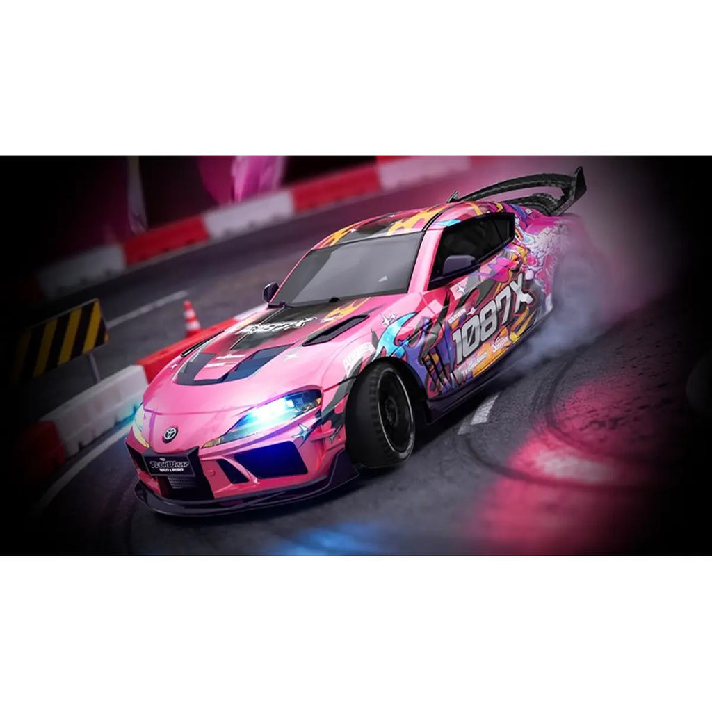 Absima Supra Drift/Race Car 4WD 1:43 RTR Pink 10041 – Drift-Action von vorne
