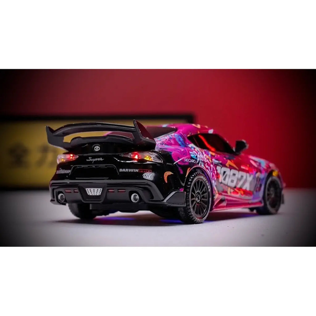 Absima Supra Drift/Race Car 4WD 1:43 RTR Pink 10041 – Heckansicht schräg