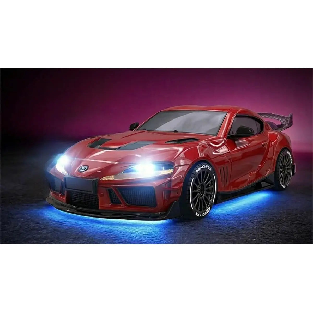 Absima Supra Drift/Race Car 4WD 1:43 RTR Rot 10042 – mit Unterbodenbeleuchtung