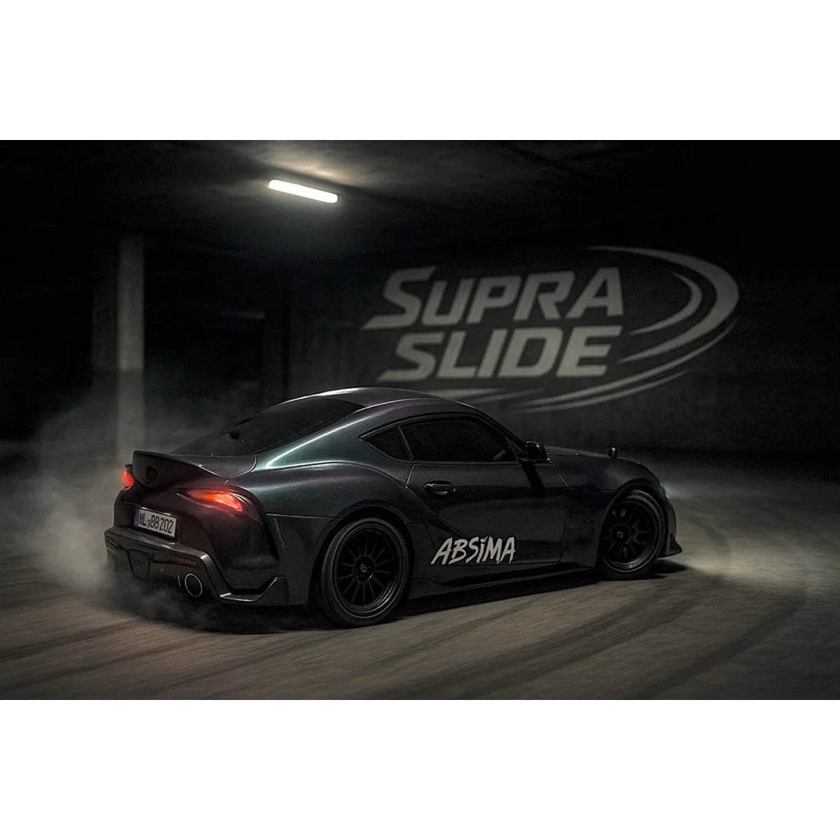 Absima SupraSlide Drift Fahrzeug brushed 4WD + NiMH 2000mAh 12232-Set im Maßstab 1:10 Drift RTR – Rückansicht