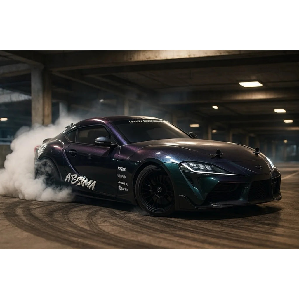 Absima SupraSlide Drift Fahrzeug brushed 4WD + NiMH 2000mAh 12232-Set im Maßstab 1:10 Drift RTR – Seitenansicht