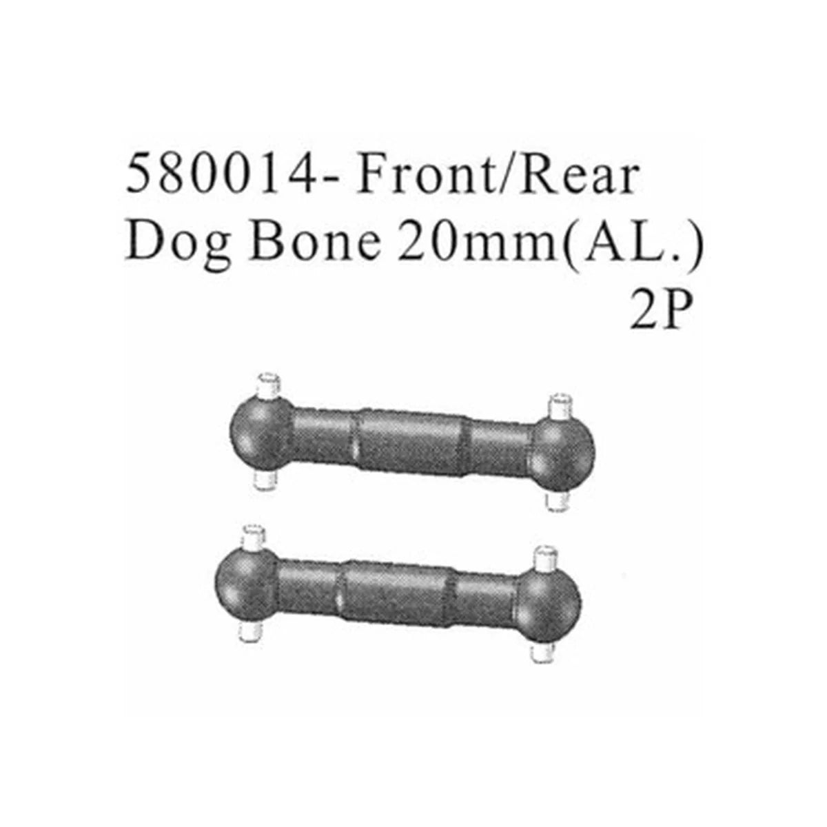 Amewi Antriebswellen 20mm Aluminium, 2 Stück für Caster 004-580014