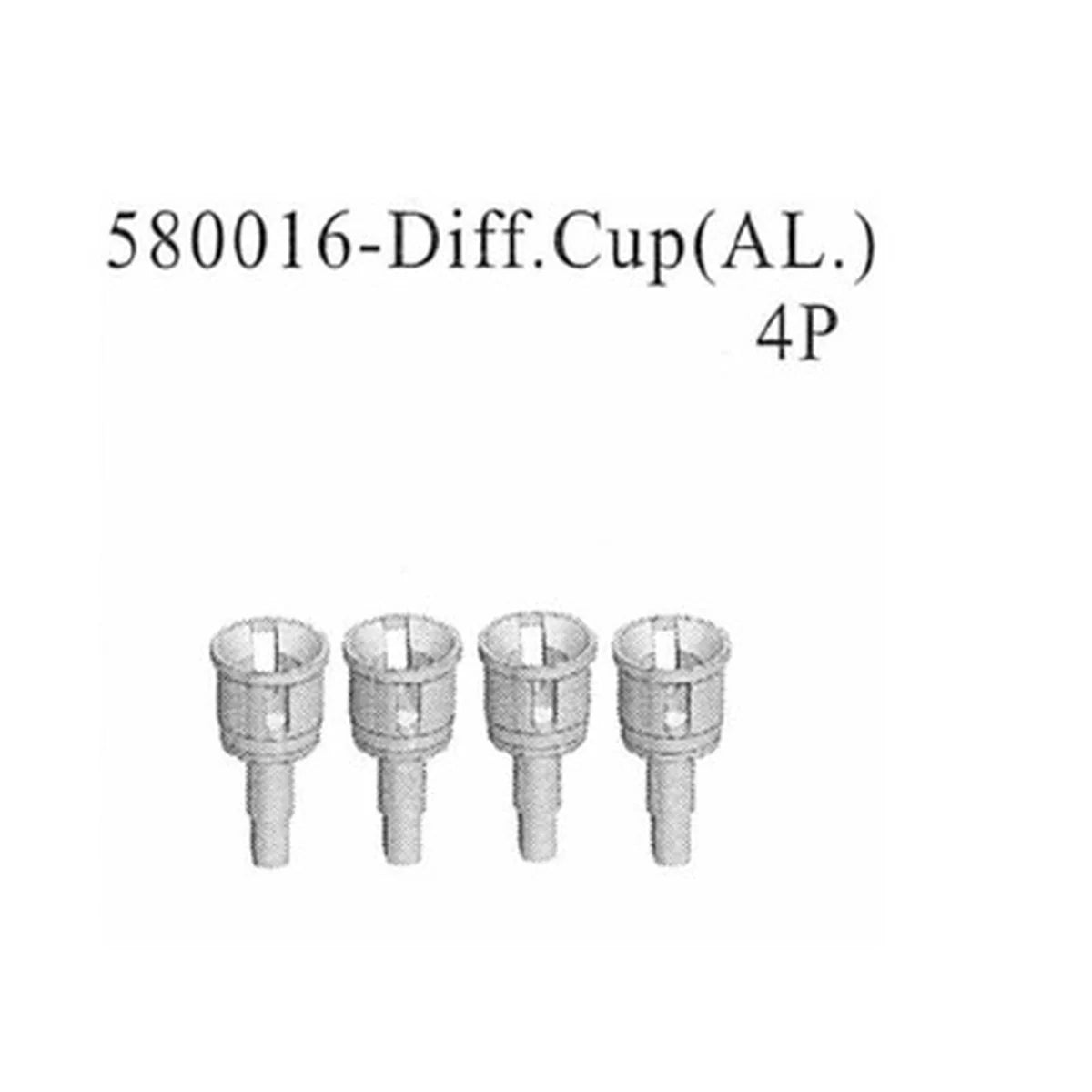Amewi Differentialmitnehmer Aluminium 4 Stück 004-580016