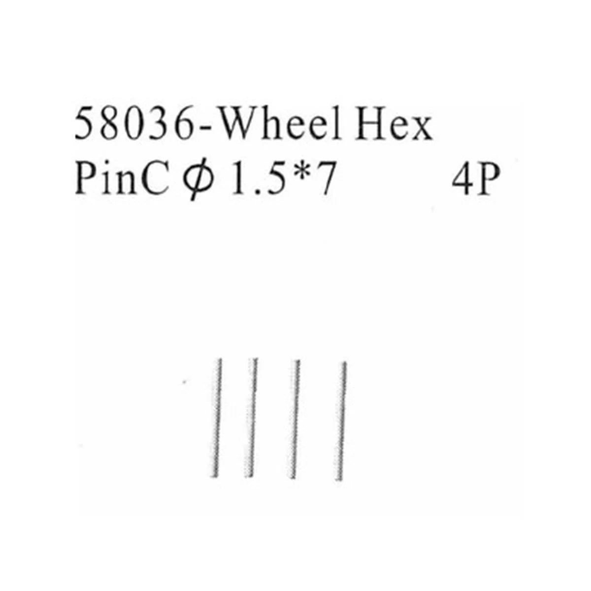 Amewi Radmitnehmerstift 1,5x7mm, 4 Stück 004-58036