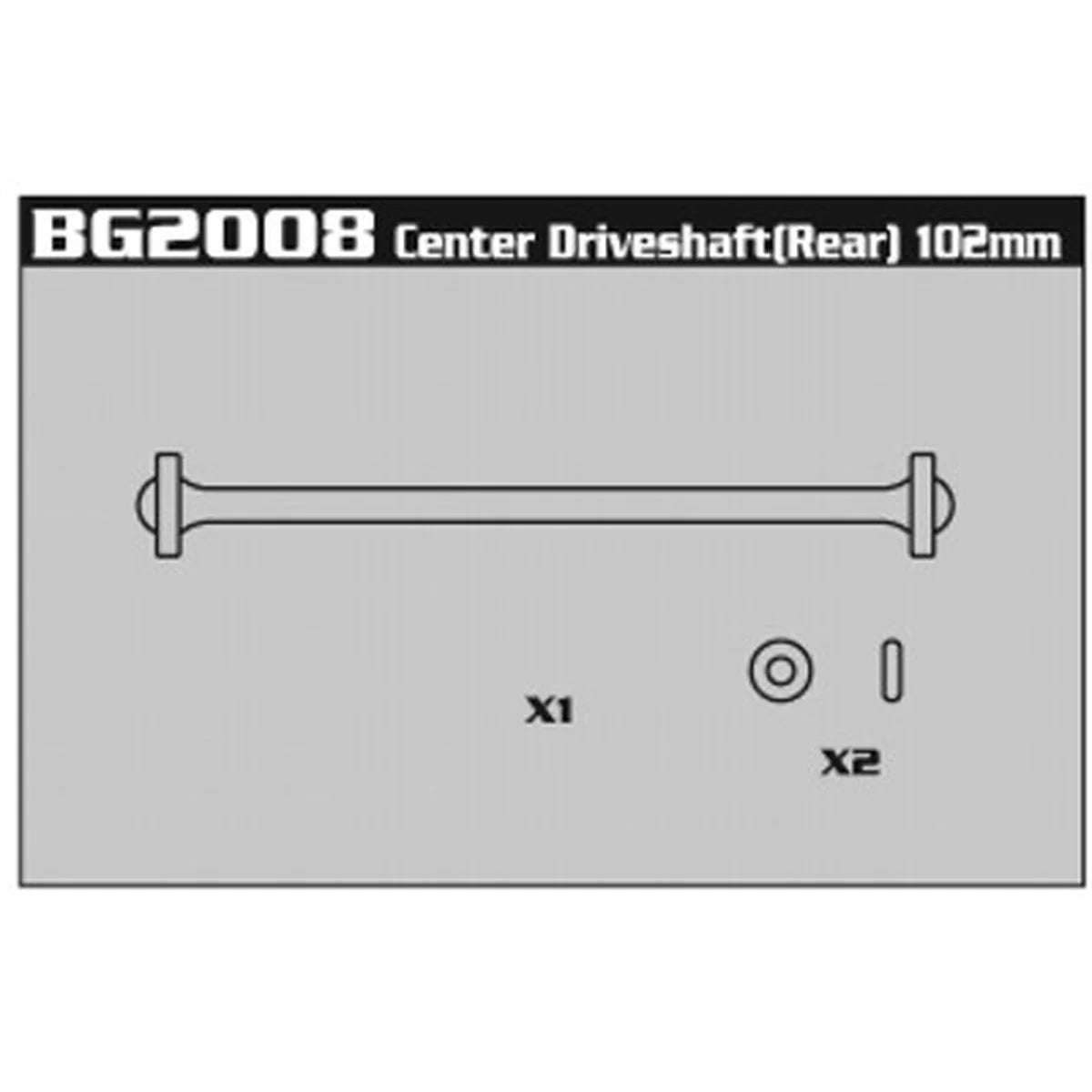 Amewi Mittlere Antriebswelle hinten 102 mm für AM8E 007-BG2008