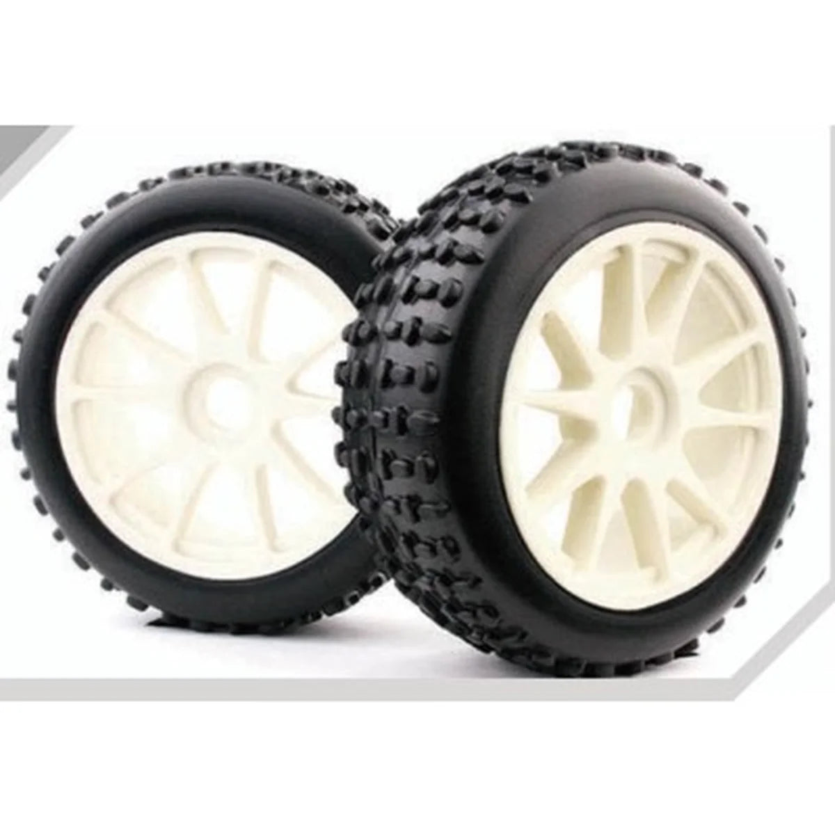 Amewi Spike-Reifen mit weißen Speichenfelgen 1:8 Buggy für AM8E 007-WB1025