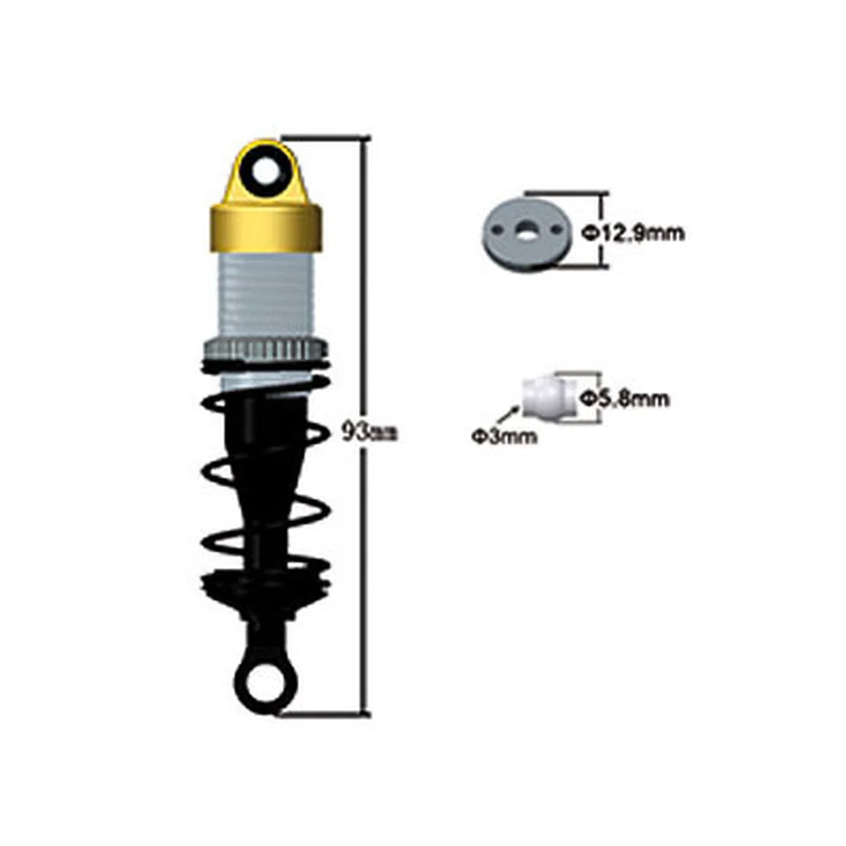 Amewi Stoßdämpfer hinten für Short Course Truck AM10SC Pro 009-ES1062